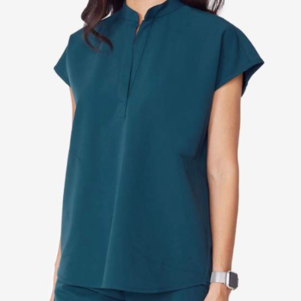 FIGS Rafaela - Mandarin Collar Scrub Top